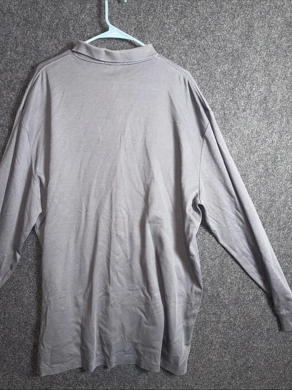 Polo Ralph Lauren Mens XXL Long Sleeve Polo Shirt Charcoal Grey Red Pony Cotton